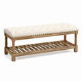 Banc en cuir synthétique marron avec structure métallique