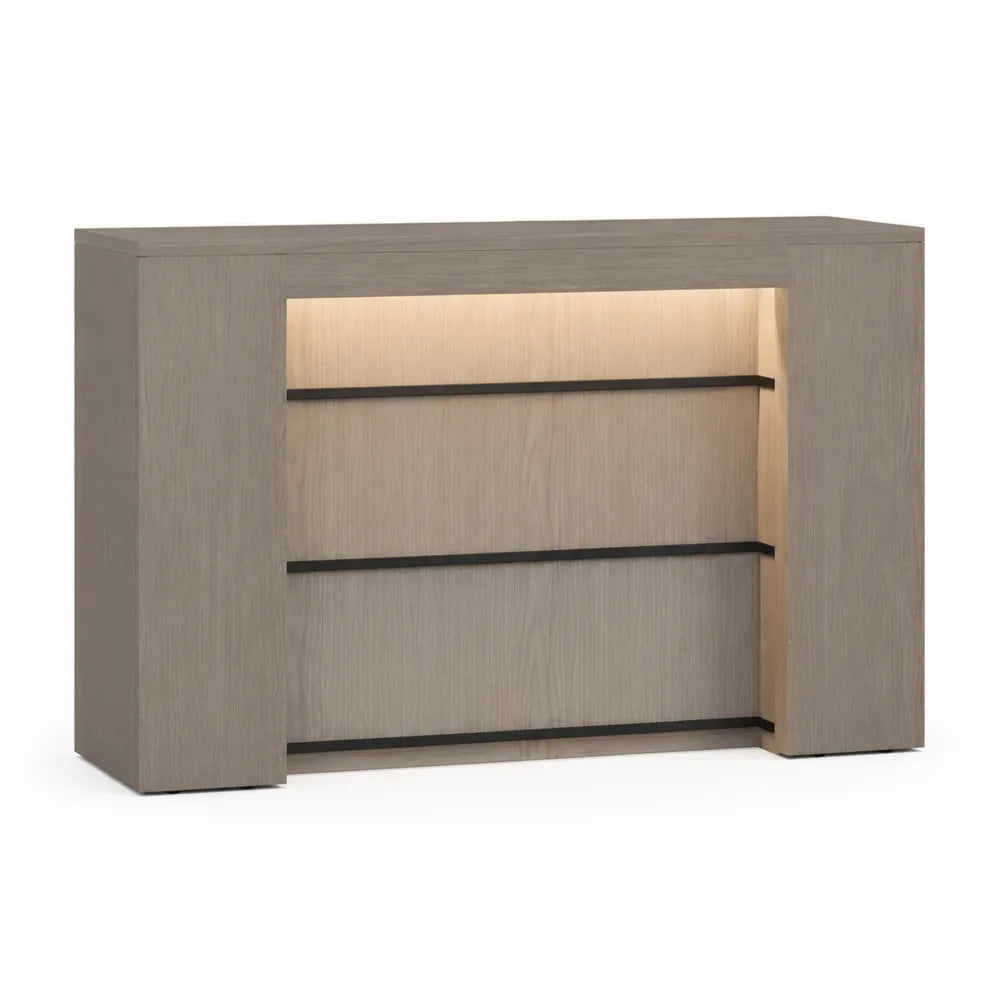 Bureau en Bois et Métal avec Étagères 120 cm x 60 cm x 140 cm