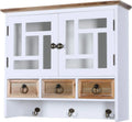 Bibliothèque et étagère de rangement murale style maison de campagne Blanc 55 cm: montage mural