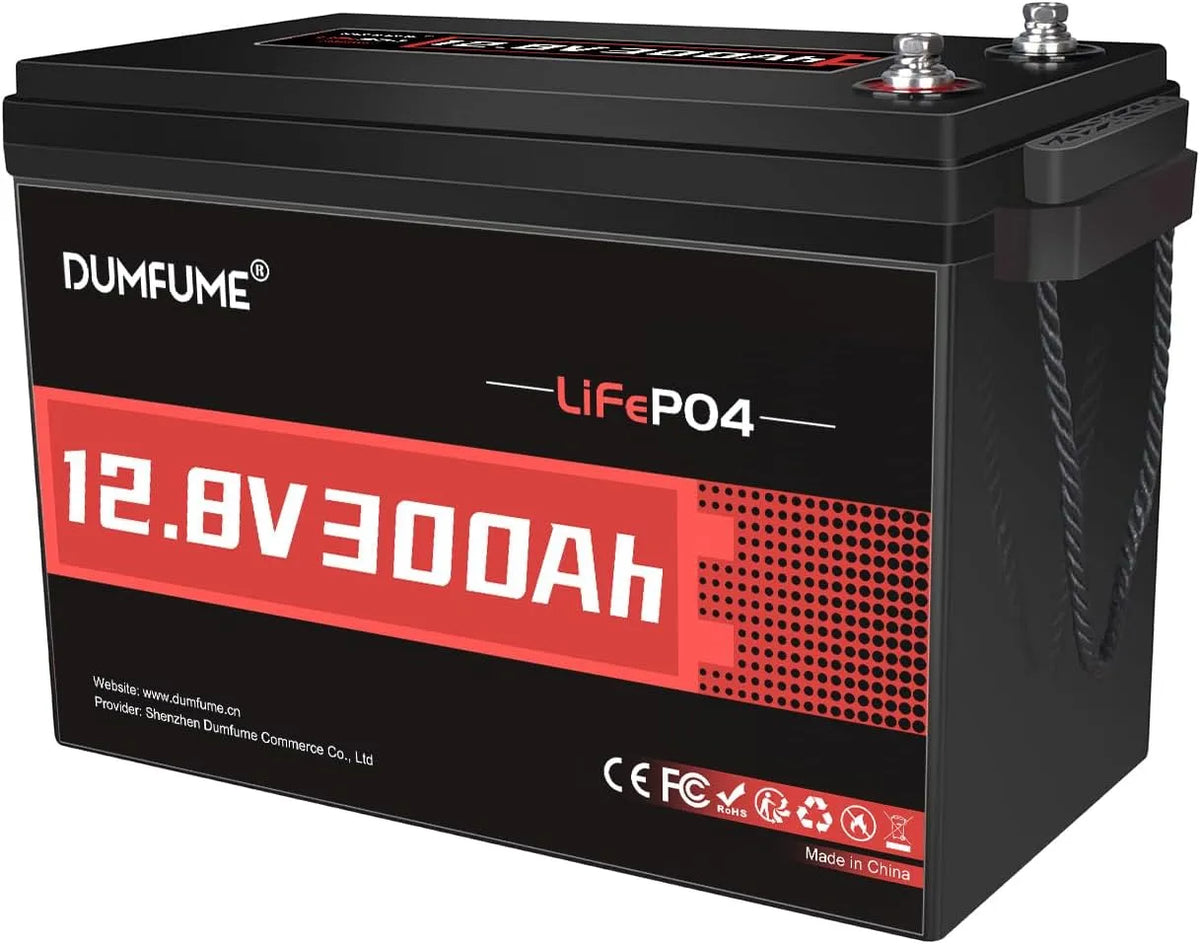 LiFePO4 Batterie lithium LiFePO4 et batterie solaire à décharge profonde, 300Ah, 12V, pour camping et camping-car