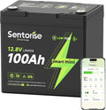 LiFePO4 Batterie lithium LiFePO4 et batterie solaire à décharge profonde, 100Ah, 12V, avec BMS, avec Bluetooth, pour camping et camping-car