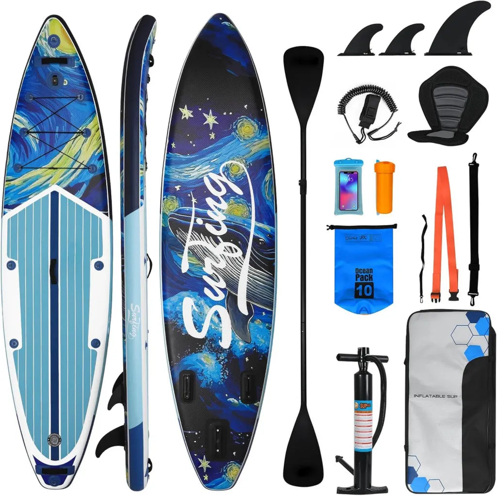Planche Paddle Gonflable Adulte 335cm - Kit Complet avec Siège Kayak et Accessoires