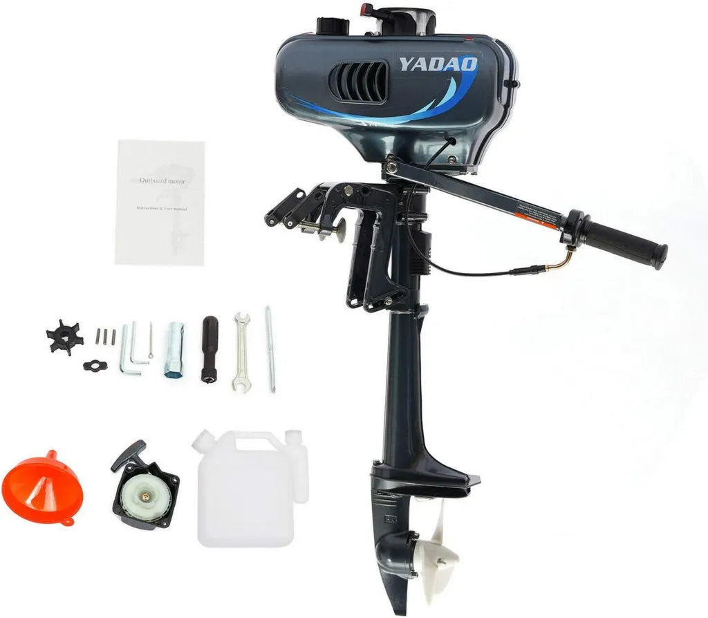 Moteur Hors-Bord 3,5 CV 2 Temps Refroidissement à Eau CDI pour Bateau et Kayak