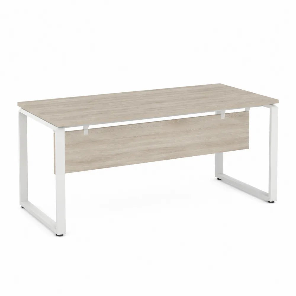 Bureau en bois avec étagères et armoire gris 120 cm x 50 cm x 100 cm