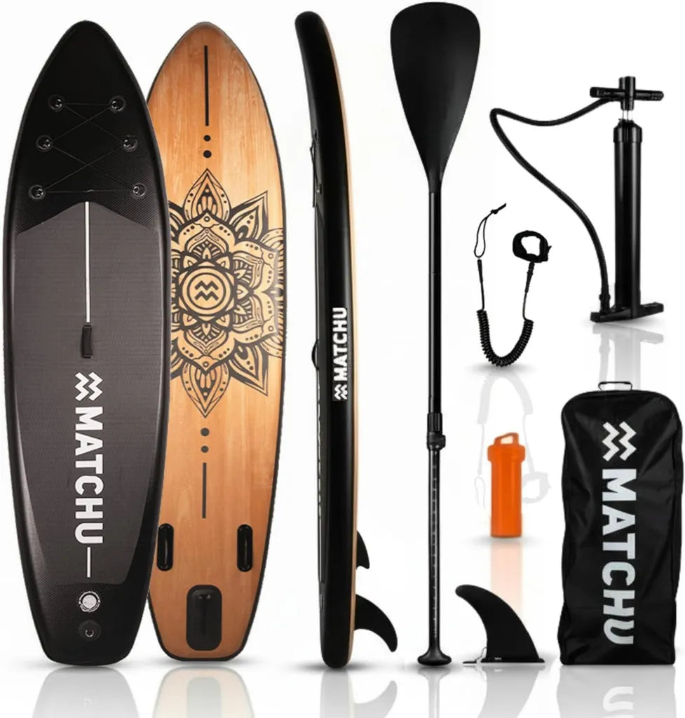 Paddle Gonflable Stand Up avec Accessoires - Charge 150 KG - 320x81x15 CM - Surface Antidérapante