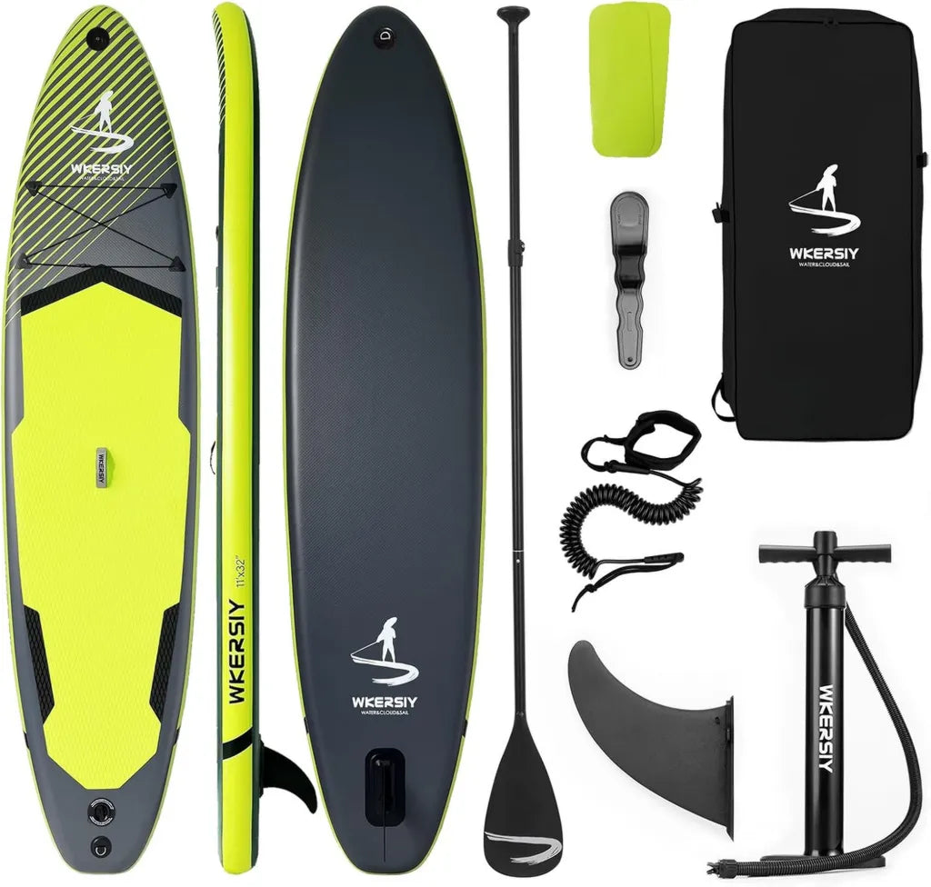 Planche de Paddle Gonflable 335 cm - Polyvalente pour Sport, Yoga et Pêche, Design Sécurisé et Robuste