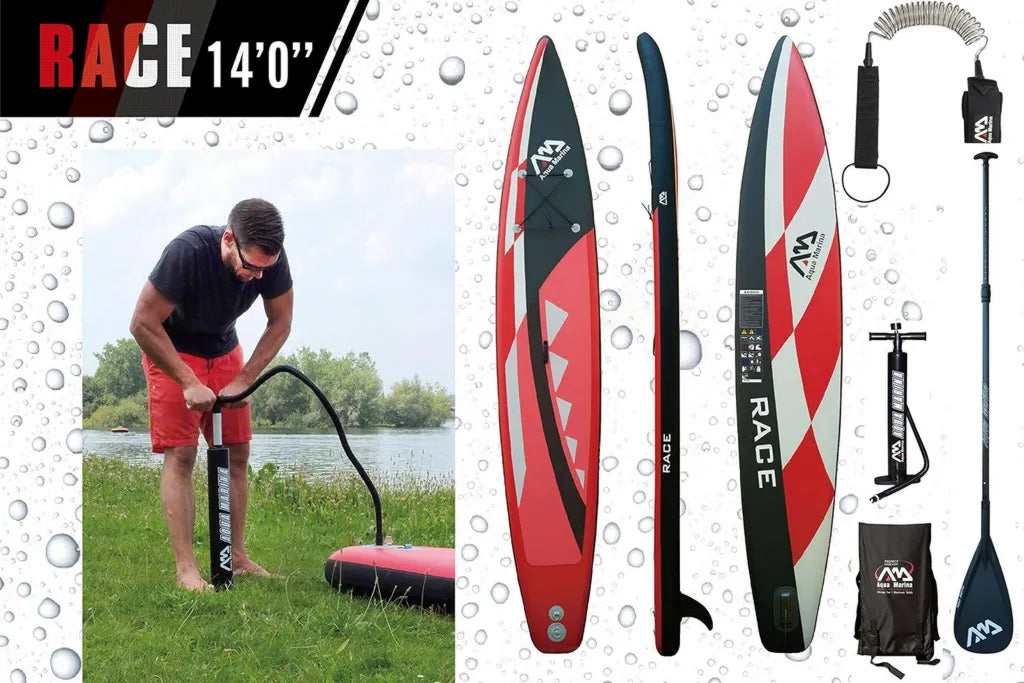 Planche Paddle Gonflable Aqua Marina iSUP avec Pompe, Leash, Pagaie, et Sac de Transport