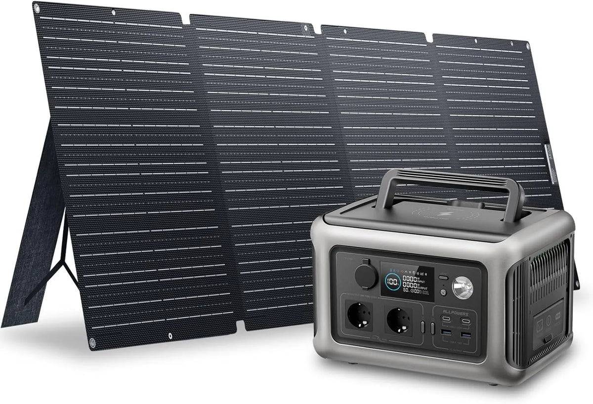 ALLPOWERS R600 Station électrique portable et générateur solaire, 200W, alimentation solaire, pliable