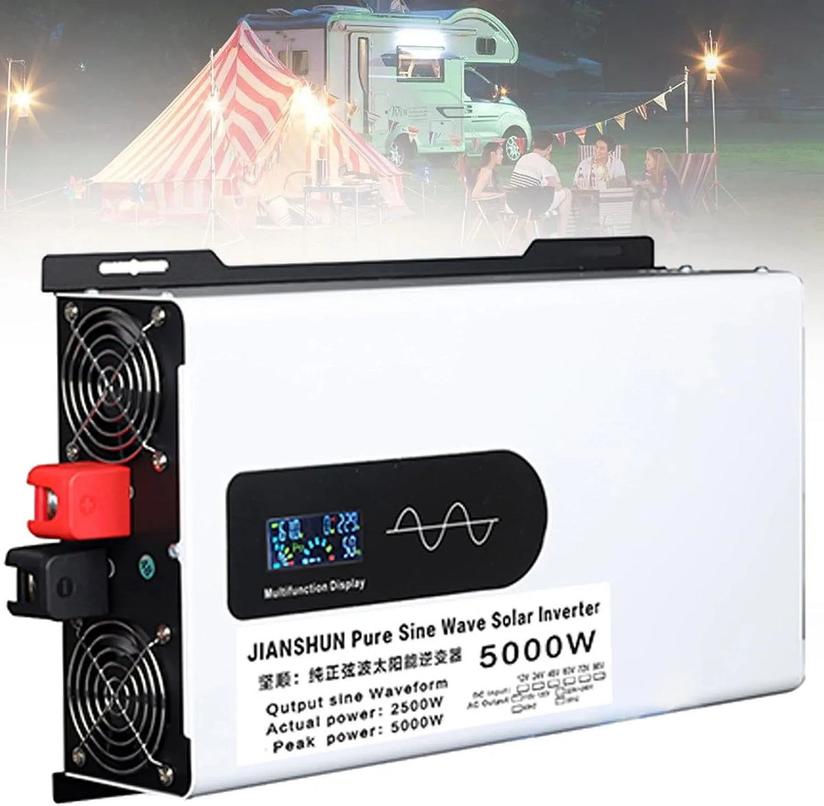 Convertisseur CC-CA et convertisseur de tension, 5000W, 6000W, 8000W, 9000W, alimentation solaire, onde sinusoïdale pure