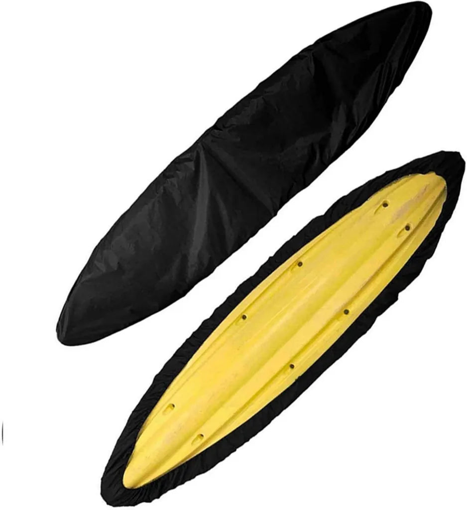 Housse universelle imperméable en tissu Oxford pour kayak de pêche 4,1-4,5 m, protection extérieure noire