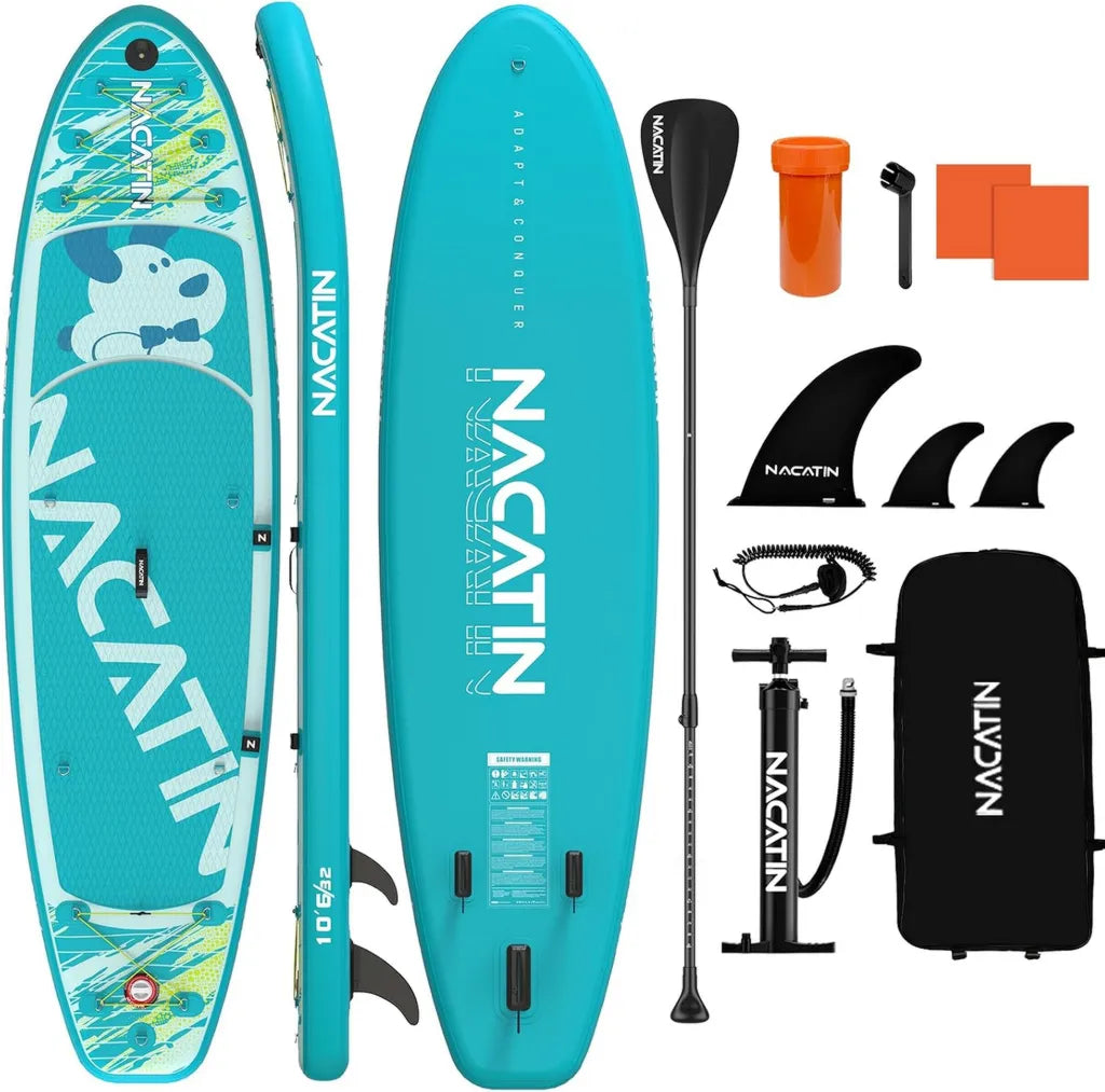 Planche de Paddle Gonflable NACATIN - Bleu Clair Lac