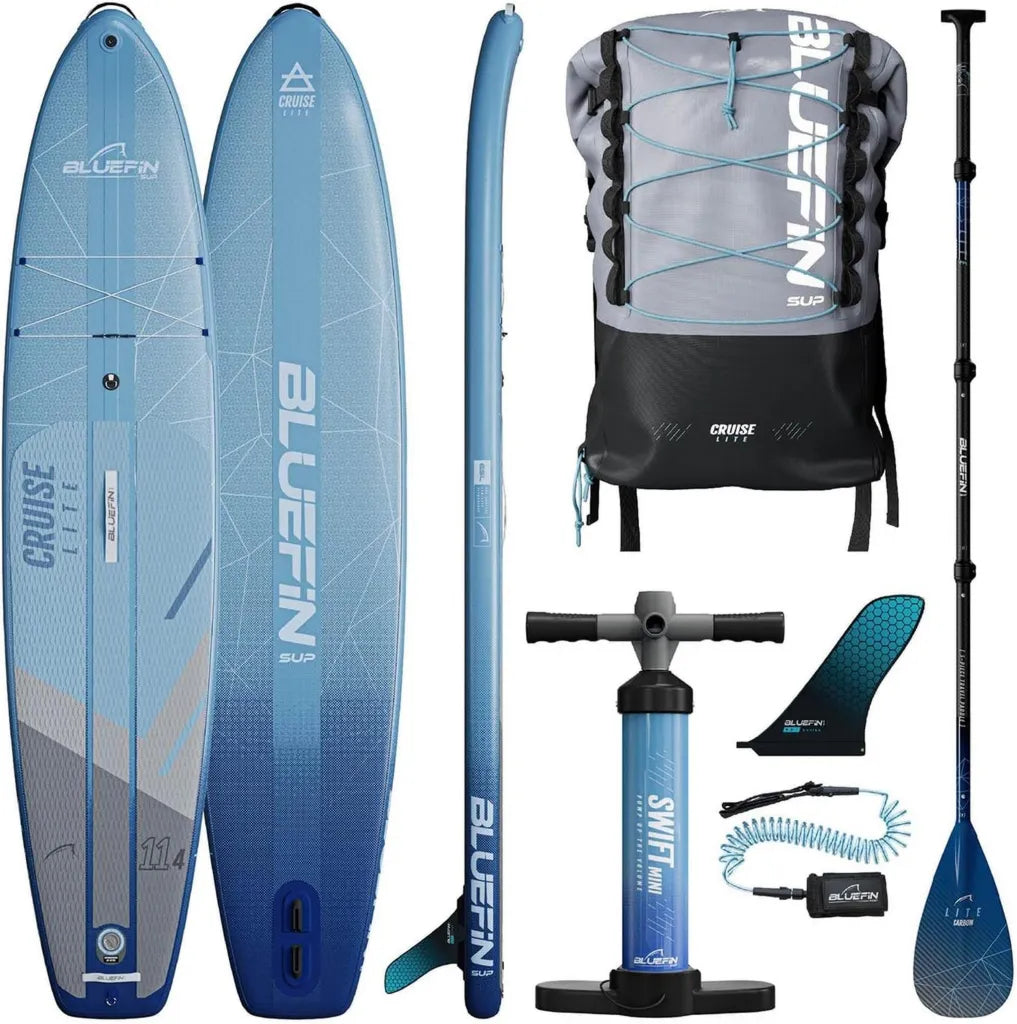 Kit de Planche de Paddle Surf Bluefin Cruise Lite | Léger et Compact pour Adultes | Tailles Disponibles 11'4' et 10'