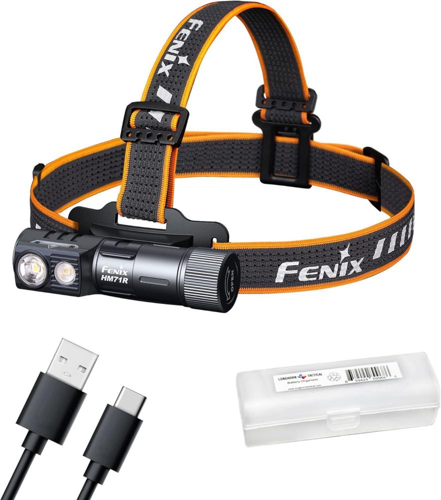 Lampe Frontale Fenix HM71R 2700 Lumens, USB-C Rechargeable, Design en Angle 90°, Qualité Industrielle