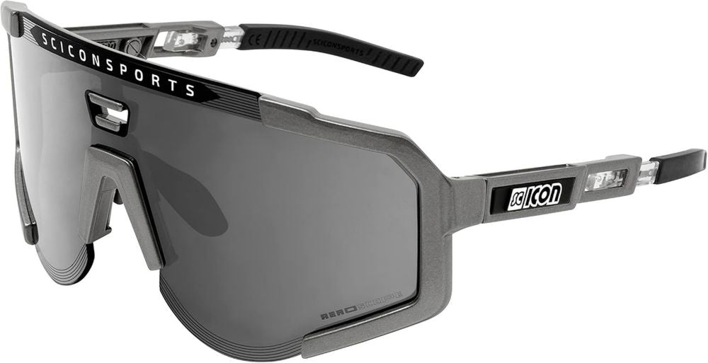 Lunettes de Soleil Scicon Aeroscope Argent/CAT3 pour Cyclisme