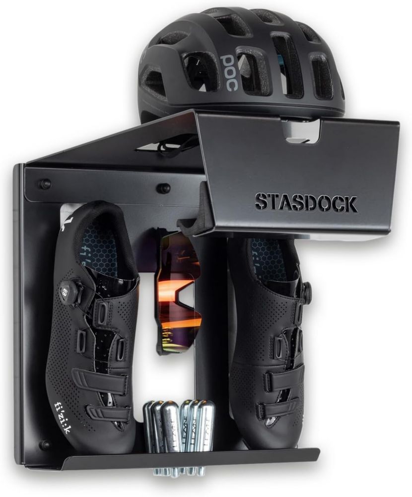 Support Mural Vélo Premium Stasdock - Rangement pour Vélos de Course Noir
