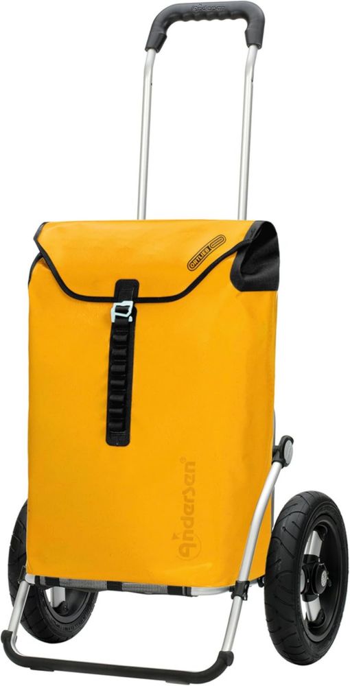 Chariot Andersen Royal Aluminium Pliable avec Grandes Roues et Sac Étanche 49L Jaune
