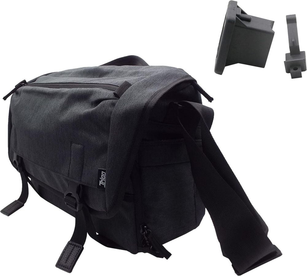 Sacoche Avant pour Brompton avec Bloc Avant, Compatible Appareils Photo et Ordinateurs Portables jusqu'à 13,3 Pouces, Noire