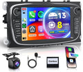 Autoradio Android 8 Noyaux 4G+64G pour Ford Focus II Mondeo avec Carplay, Navi GPS, Bluetooth et Caméra de Recul