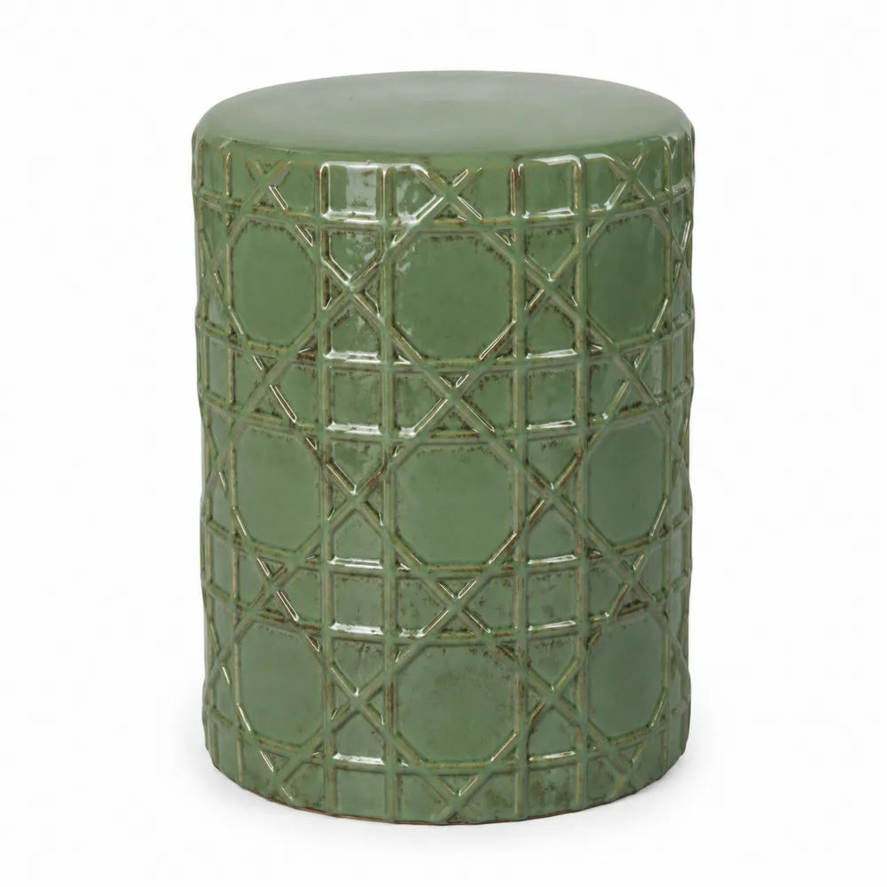 Table d'appoint octogonale en plastique marron 45 cm