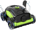 Robot Nettoyeur Piscine Winny 300II, Aspirateur Sans Fil à LED, 120 Min d'Autonomie, Pour Piscines Hors-Sol 100m² - Noir et Vert
