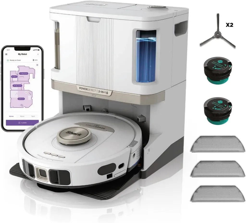 Aspirateur Robot Laveur Shark avec Base Autonettoyante et Navigation 3D LiDAR