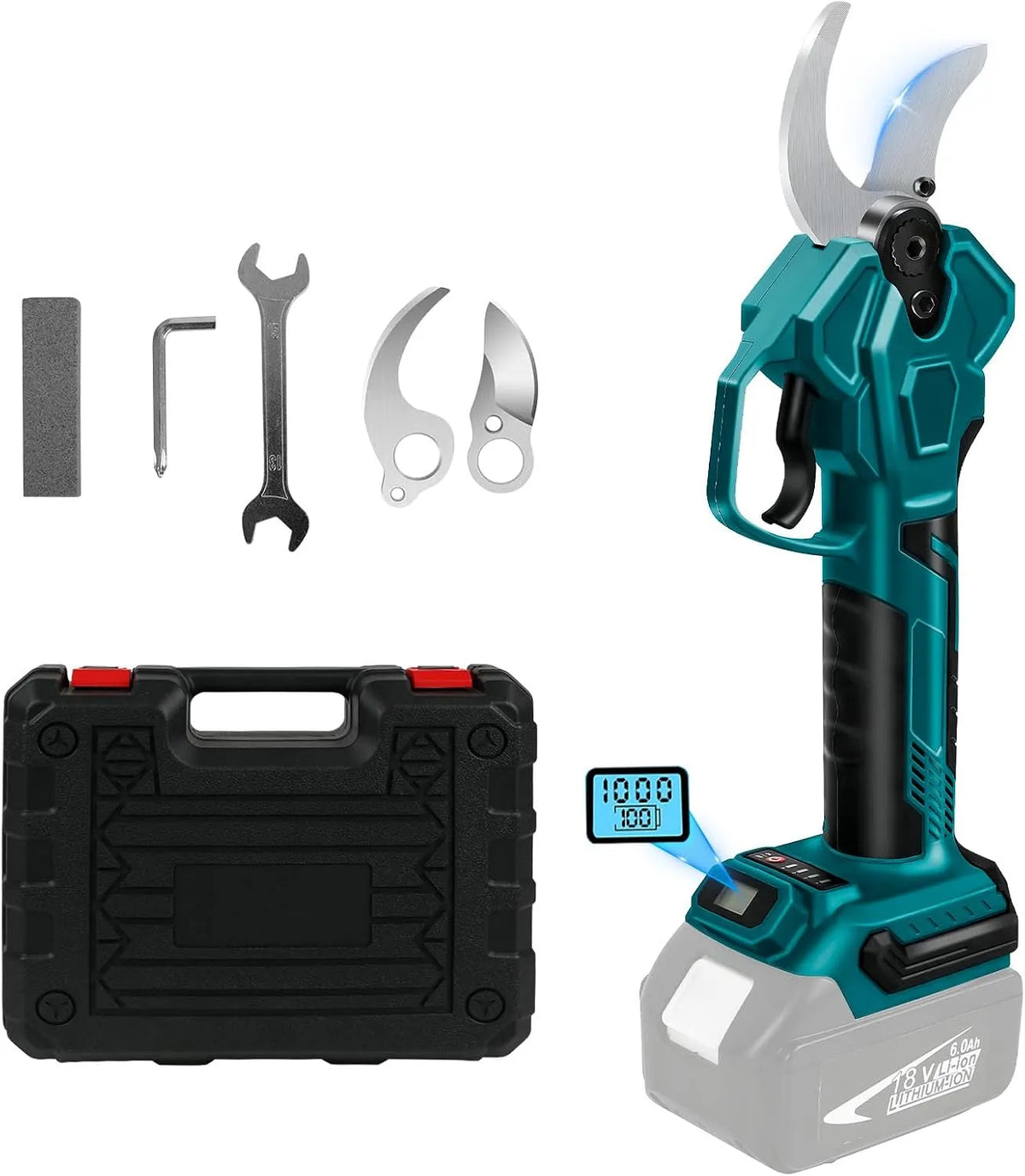 Makita 18 Élagueuse sur perche pour atteindre les branches hautes lors de l'entretien des arbres, sans fil, 18 V