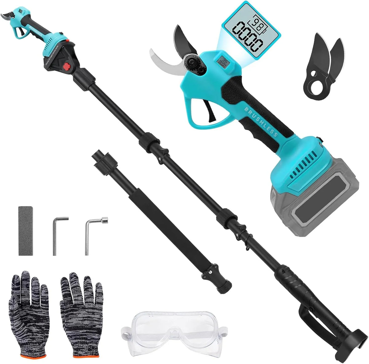 Makita 18V SK7 Sécateur, sans fil, moteur sans balais, manche télescopique, réglable, 4 × 0.5m, 43mm, 1m