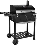 Barbecue au charbon de bois 61 cm avec table pliante, idéal pour terrasse et jardin