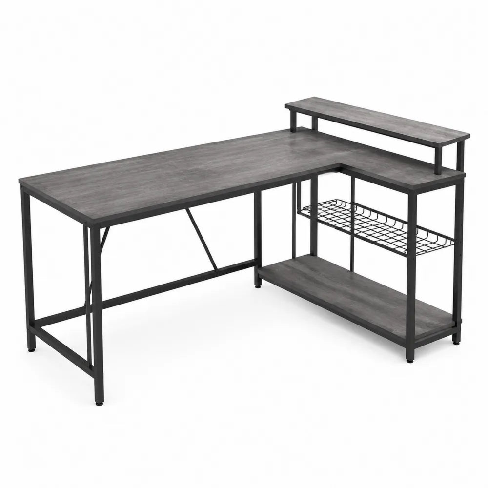 Bureau électrique assis-debout en bois stratifié et acier 140 cm