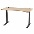 Bureau d'angle en bois composite gris avec rangements
