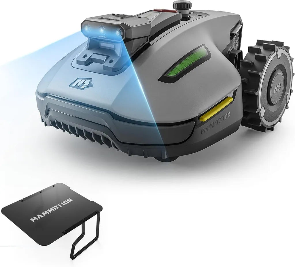 Robot Tondeuse Intelligent MAMMOTION YUKA Mini 2 500m² avec Garage, Système de Caméras AI, Signal Stable, Sans Fil