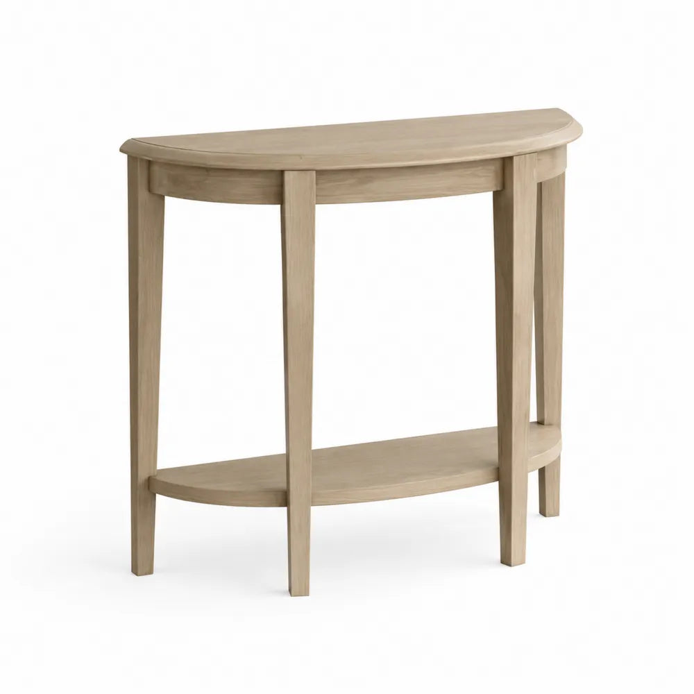 Console en bois massif avec tiroirs crèmes