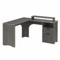 Ensemble Table et Bancs d'Extérieur Rond en Bois Composite Beige