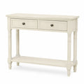 Table console en bois massif blanc 120x40x75 cm