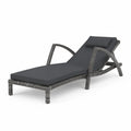 Lot de 2 chaises longues jardin aluminium taupe