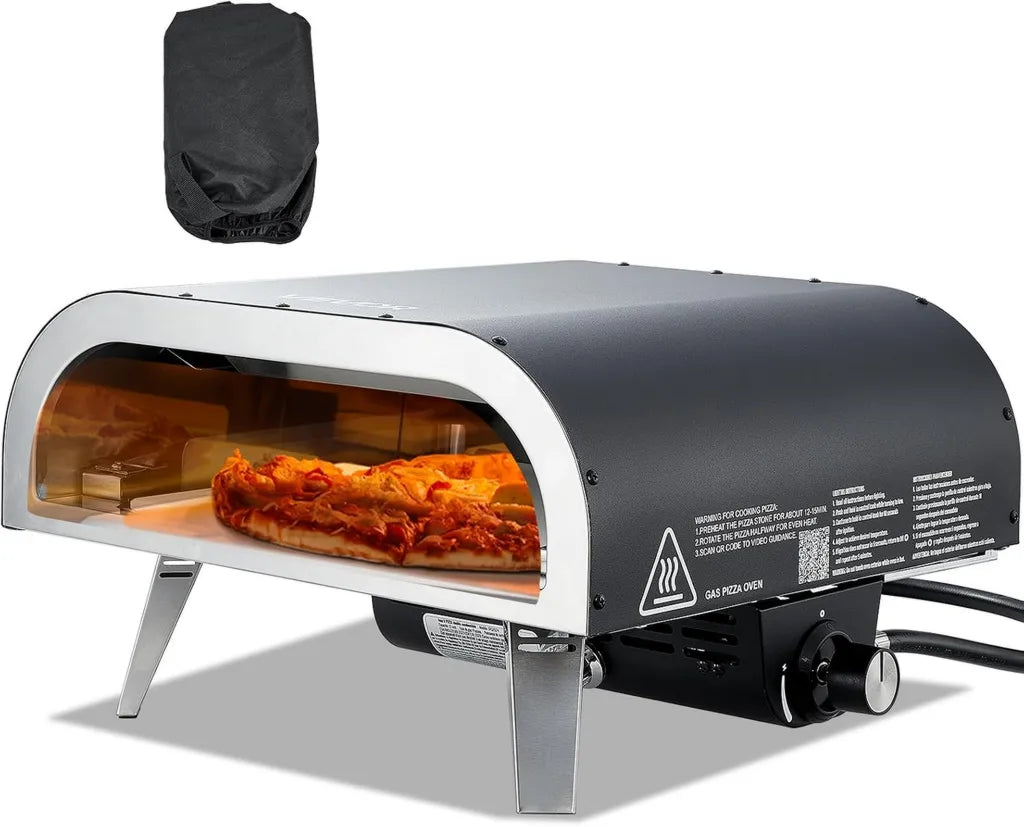 VEVOR Four à Pizza Extérieur Portable 30,5 cm, Propane avec Pieds Pliables pour Camping et Jardin
