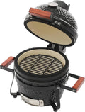 Barbecue en céramique à charbon de bois 13L, fumoir et chaudron multi-fonctions pour extérieur