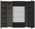 Armoire de rangement — NARAGO, en bois, avec tringle, avec Bibliothèque et étagère de rangements, 4 Portes, 270, 3 cm, 210, 5 cm, avec étagères