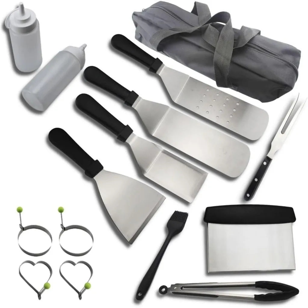 Kit d'Ustensiles de Barbecue en Acier Inoxydable pour Restaurant et Hôtel