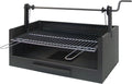 Barbecue Portable en Acier Inoxydable avec Grille - 63 x 75 x 42 cm Noir
