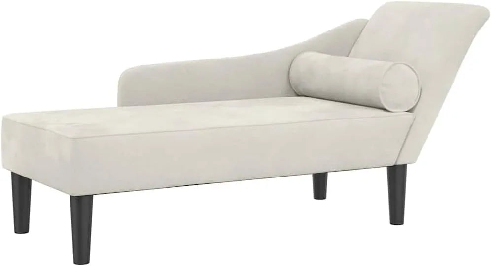 Chaise — avec coussins, revêtement en velours