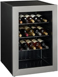 Cave à vin électrique, 15 bouteilles, 6 à 14 °C, acier inoxydable, Cadre Inox, Double Vitrage