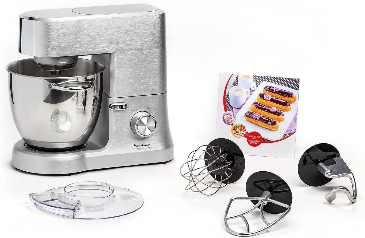 Moulinex Robot, 6.7 L, 1500 W, 2.6 kg, gris, pour préparer jusqu'à 2.6 kg de pâte