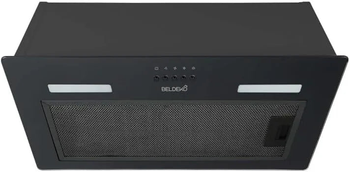 Hotte aspirante m3/h, 52 cm, 335 m3/h, hotte de cuisine, noir, BELDEKO Hotte Groupe Filtrant 52 cm Noir 335 m3/h - Marque Française