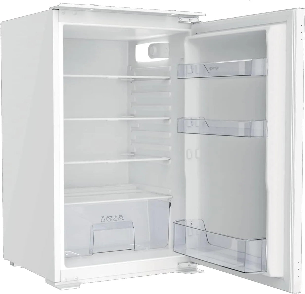Gorenje RI409EP1 Réfrigérateur, 129 L, 39 dB, classe énergétique D, encastrable, éclairage LED, Niche de 88 cm, Charnière de porte coulissante