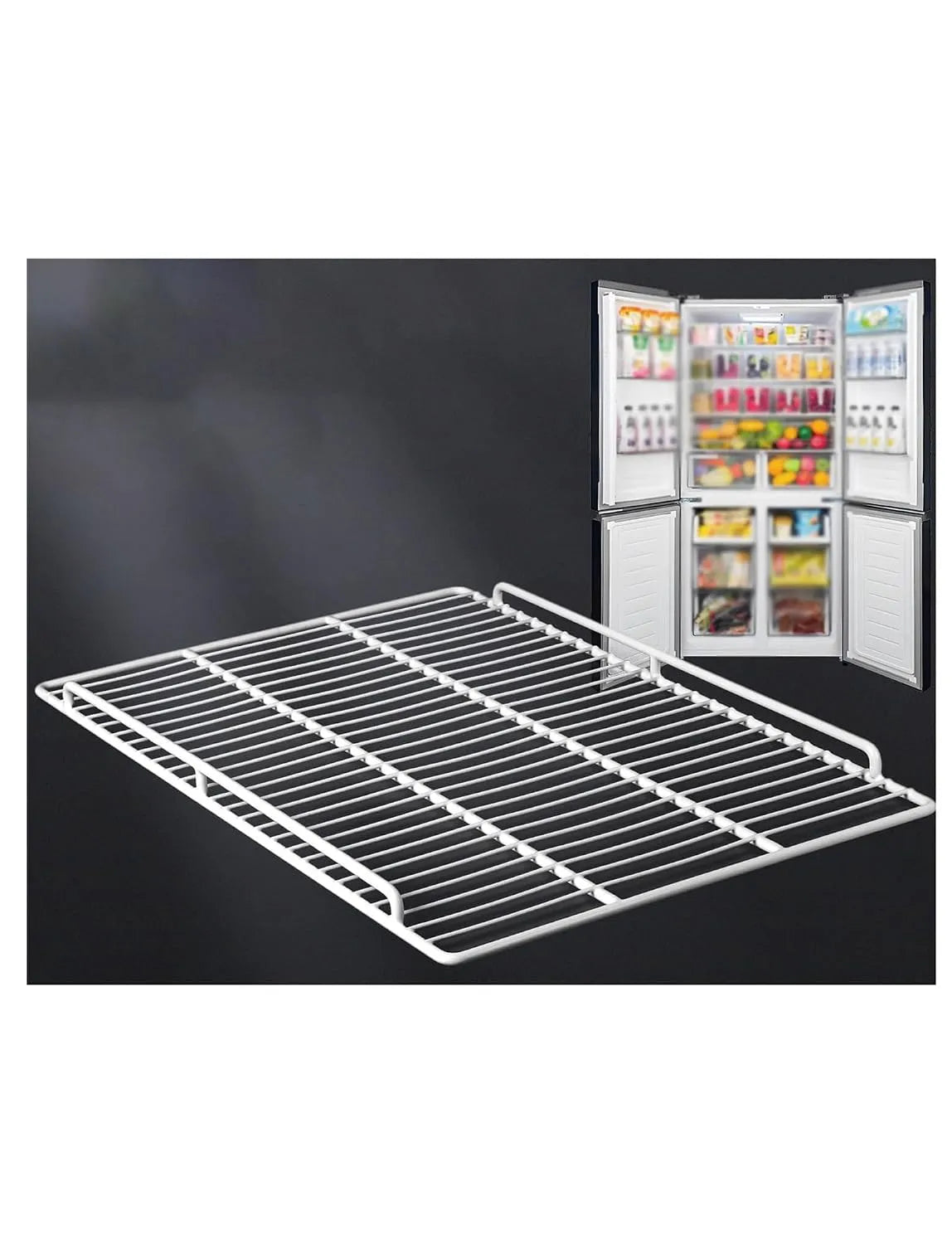 Réfrigérateur, 57x53cm, gril, 4x20, 22.4x20.9in, refroidisseur, vitrine, Organisateur de grille métallique for réfrigérateur