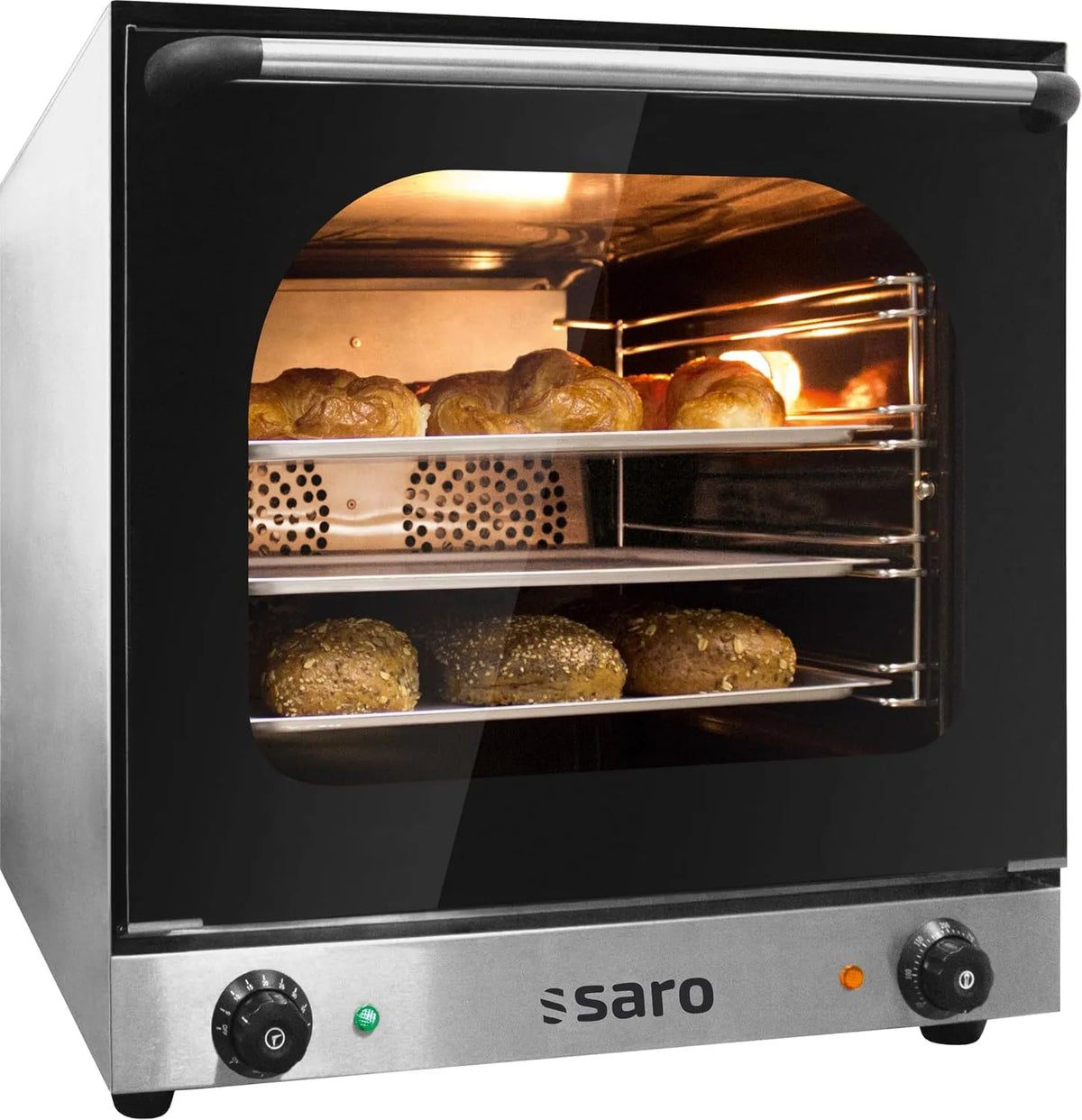 Four électrique, 435 x 315 mm, 60 à 300 °C, minuteur, acier inoxydable, 67 kW, Plage de Température 60-300 °C, Saro - Terni Four à Convection