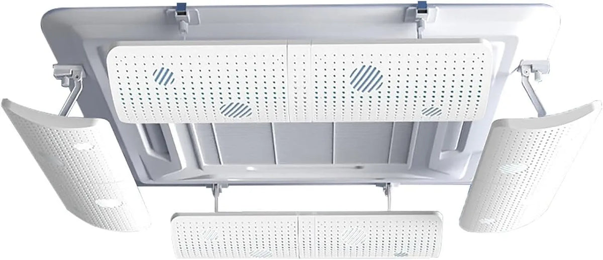 Produit Installation facile sans outil, Lot de 4 caches d'aération pour cassette de plafond, Empêche la circulation directe de l'air, Idéal pour la