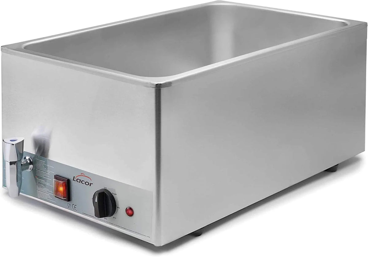 Lave-vaisselle, 54 x 34 x 24, 5 cm, 230 V, professionnel, gris, Bain-Marie électrique Gn 1, 1 230 V, Lacor 69036, conçu pour un rendement optimal y