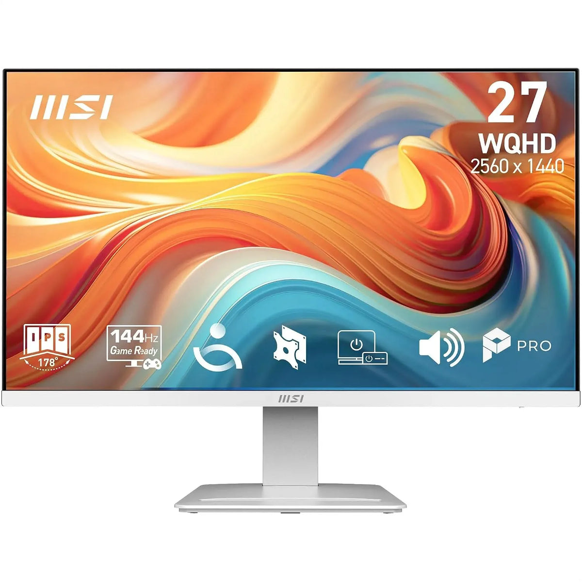 MSI Dalle IPS 2560x1440, Pro Écran Professionnel 27' WQHD, 144 Hz, 1ms MP273QW E14, DisplayPort, compatible VESA, HDMI, FreeSync